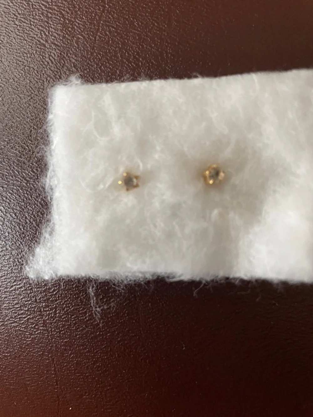 Baby diamond stud earrings